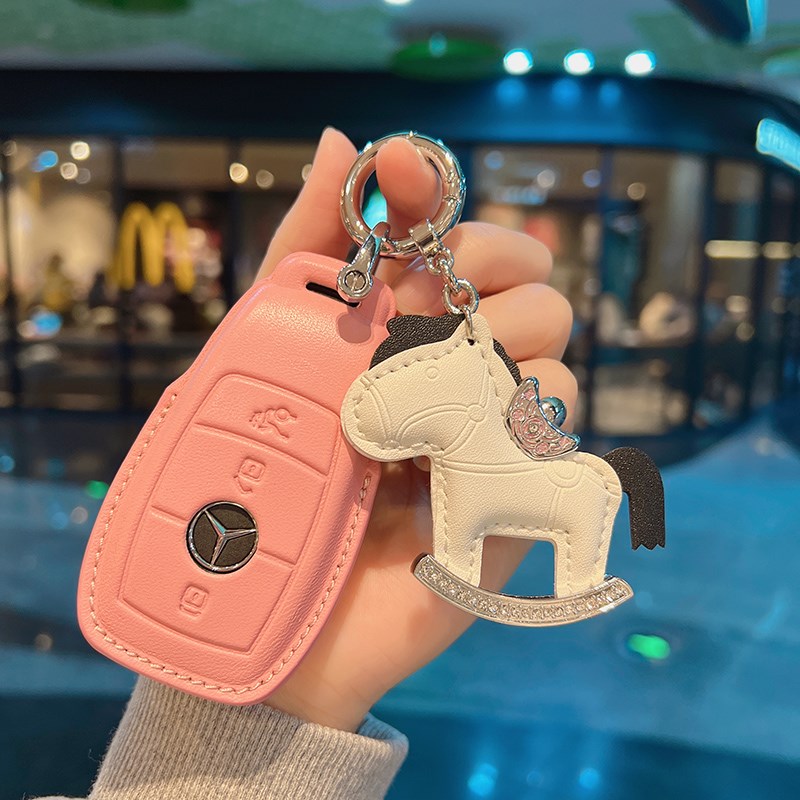 适用奔驰e300l钥匙套c260l车a200l女c200l扣glc gla glb220gle350