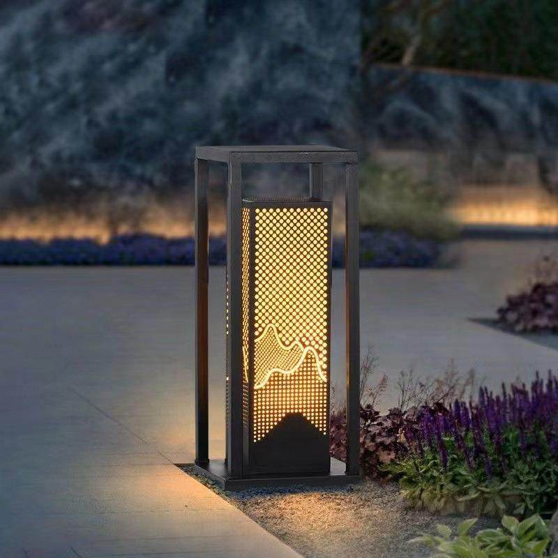 LED网红柱头灯公园别墅引路灯户外草坪灯新中式草地灯油漆拉丝,家装灯饰光源,草坪灯,淘宝优惠券,粉丝福利购,淘宝优惠卷