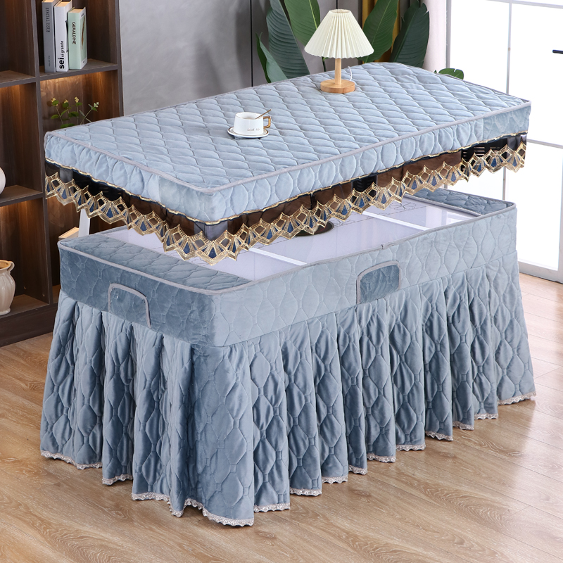 新款烤火罩长方形加厚加绒v电炉罩套冬季烤火桌布电暖炉茶几罩套