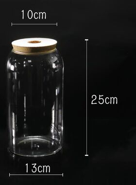 加厚苔藓微景观生态瓶高硼硅玻璃带LED植物灯造景瓶带木塞密封罐