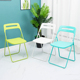 折叠椅子凳子靠背塑料便携简约宿舍创意电脑办公家用户外成人餐椅