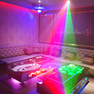 KTV闪光氛围灯声控激光七彩舞台灯光舞厅酒吧家用旋转爆闪节凑灯