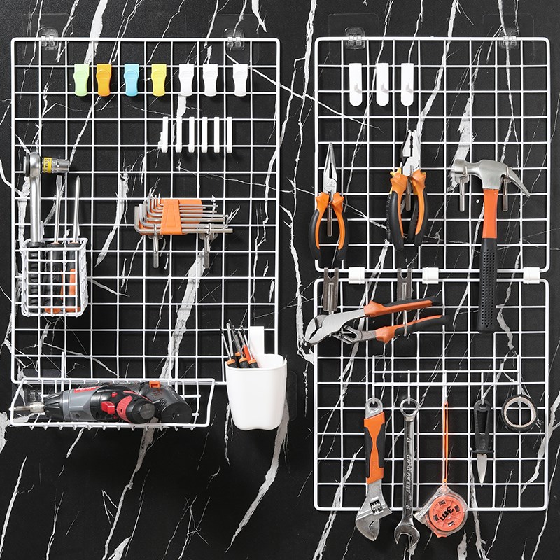 网格板收纳置物架家用网格片挂墙多配件花架墙格子网片装饰展示架