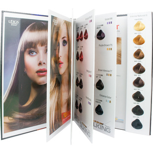 美发理发店发廊打蜡膏染发膏染发剂毛板染染膏色板色卡幼儿园色板