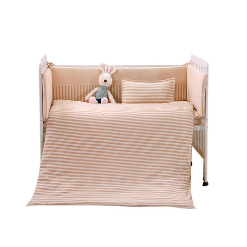 婴儿床上用品全棉儿童床品宝宝床围栏防撞新生儿被子三件套定做