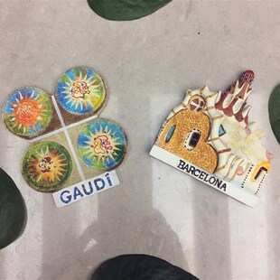 精艺3D冰箱贴纪念收藏出口西班牙奎尔公园太阳神盘糖果屋版权产品