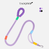 狗狗牵引绳中小型犬遛狗绳狗链比熊柯基防爆冲牵狗绳狗背带可斜跨