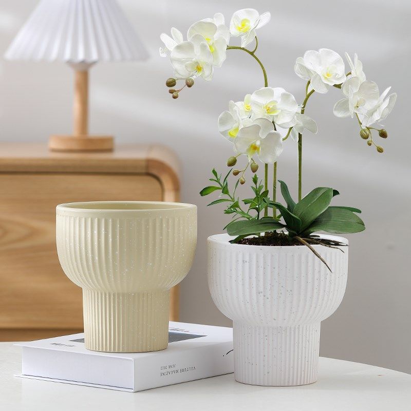 花盆陶瓷高脚白色简约艺术家用北欧冬青蝴蝶兰专用绿植多肉小花盆,鲜花速递/花卉仿真/绿植园艺,花盆,淘宝优惠券,粉丝福利购,淘宝优惠卷
