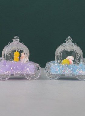 创意入油流沙瓶摆件液体漂浮卡通沙漏减压玩具学生礼品南瓜车油漏