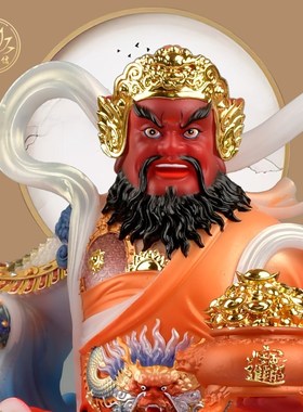 武财神赵公明神像汉白玉五路财神佛像赵元帅像工艺品摆件家用摆件