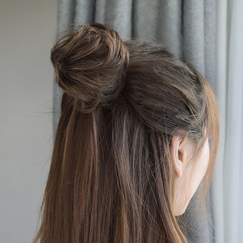 假发女丸子头发圈抓夹懒人俏皮半丸子真发蓬松自然盘发器假发发包,美发护发/假发,发包/丸子,淘宝优惠券,粉丝福利购,淘宝优惠卷