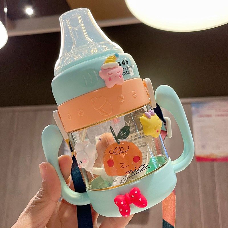 小宝宝鸭嘴杯吸学饮管杯手柄水壶带刻度6个月1岁婴儿喝水喝奶水杯,婴童用品,儿童水杯,淘宝优惠券,粉丝福利购,淘宝优惠卷