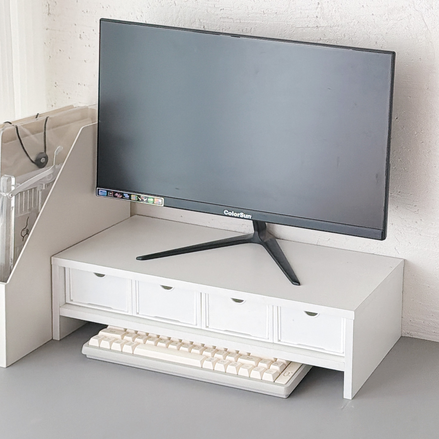 显示器增高架子笔记本桌面收纳盒