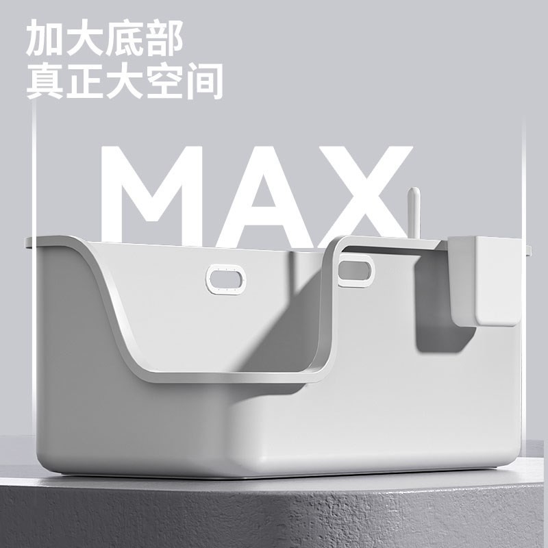 哪够超大号加长猫砂盆巨型巨大防外溅82cm巨无霸缅因布偶厕所