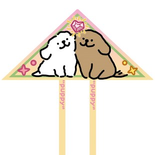 宝宝手持风筝 卡通可爱风线条狗户外个性展示高质量 风筝高颜值