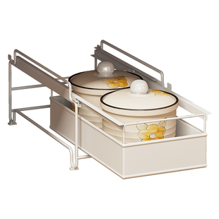 森花厨房工具抽拉架橱柜改抽屉式可叠加拉篮收纳筷子勺子置物架