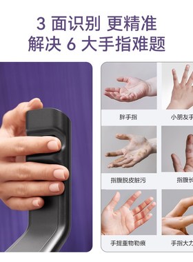 新品鹿客指脉锁S5 Max密码锁3D人脸识别智能锁指静脉猫眼智能门锁