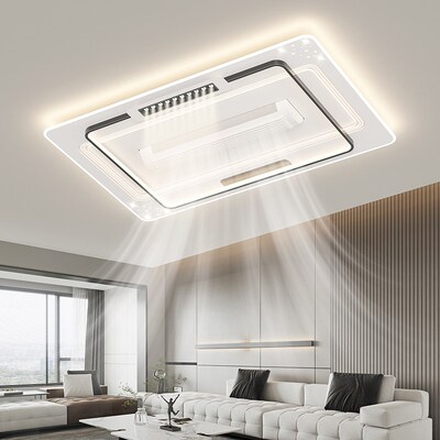 无叶智能风扇灯2024年新款客厅灯中山简约大气卧室吸顶灯一体灯具