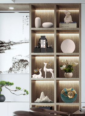 新中式摆件迎客松样板间餐厅酒店民宿公司装饰品乔迁新居新房摆设