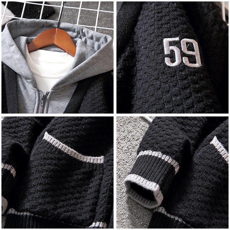 儿童装男童开衫毛衣秋冬款2025新款秋季中大童冬装针织衫男孩加厚