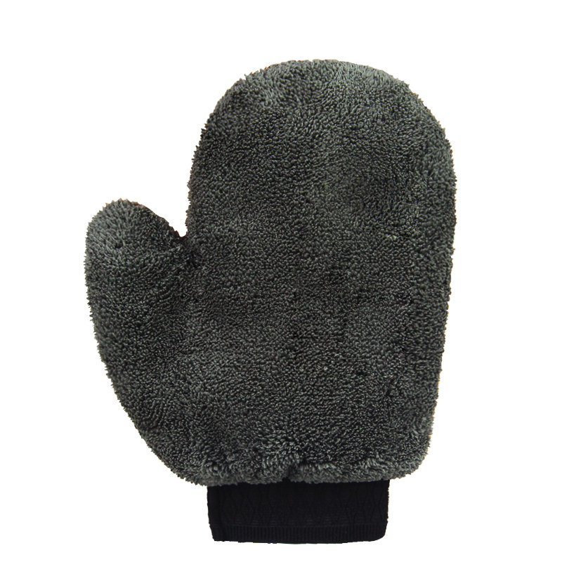 汽车用洗车手套清洗双面毛绒专用雪尼尔熊掌抹布擦车工具不伤车漆