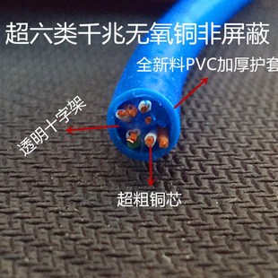 安普超六类纯铜双屏蔽超五类POE网线家用6类千兆超七类万兆无氧铜