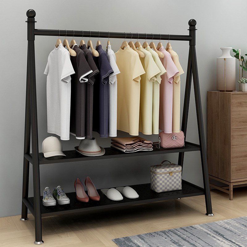 服装店展示架铁艺服装架简约男女装货架衣架陈列侧挂落地式置物架