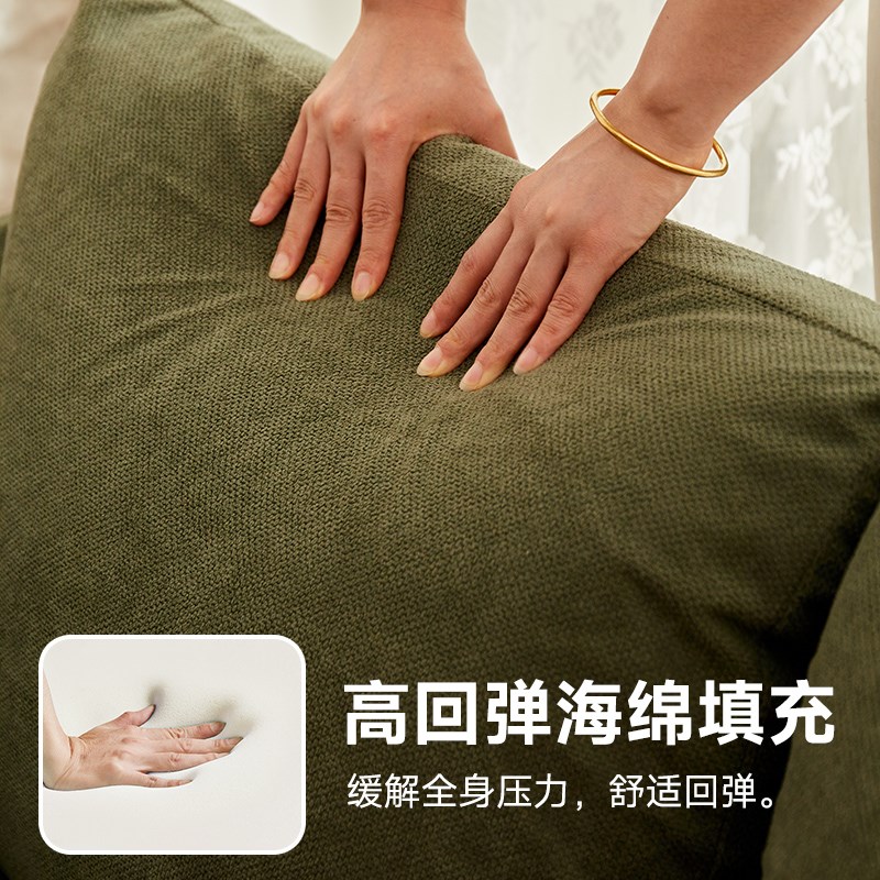 北欧双人位面包沙发软垫沙发可调节客厅羊羔绒侘寂风懒人小户型图片