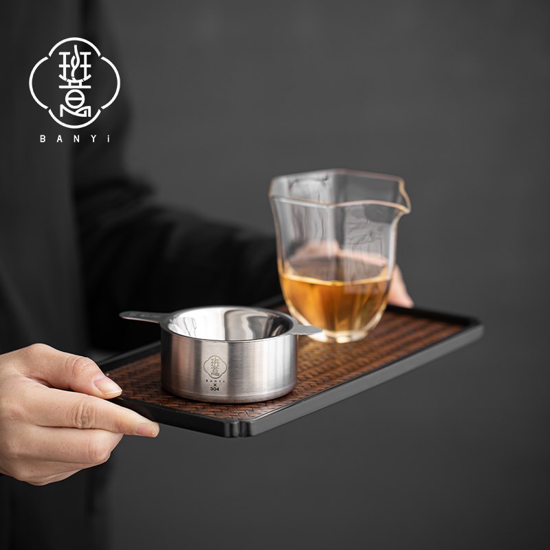 班意304不锈钢茶漏支架茶滤托架茶漏器底座功夫茶具配件支架图片