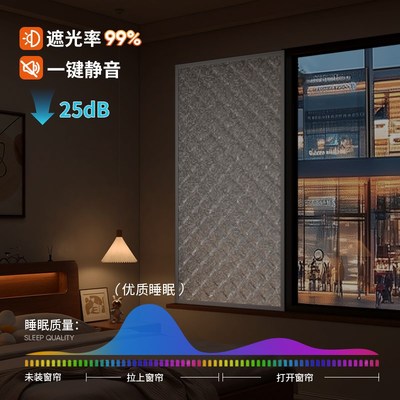 隔音棉窗帘吸音防吵神器卧室超强消音临街家用小窗户门贴静音专用