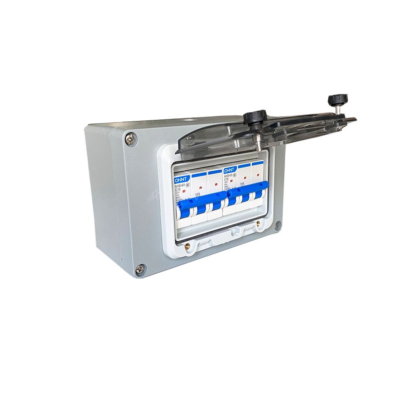 户外铸铝空气开关防水配电箱三相380/220v漏保金属防爆盒明装空开