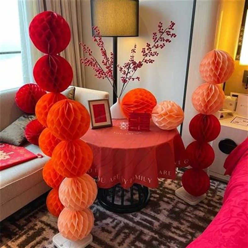 创意婚房蜂窝球立柱花布置店庆活动装饰商场新年橱窗挂饰吊顶布置,节庆用品/礼品,节日装扮用品,淘宝优惠券,粉丝福利购,淘宝优惠卷