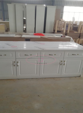 欧式烤漆面包店货架中岛柜烘焙工作台蛋糕房操作台带人造石台面