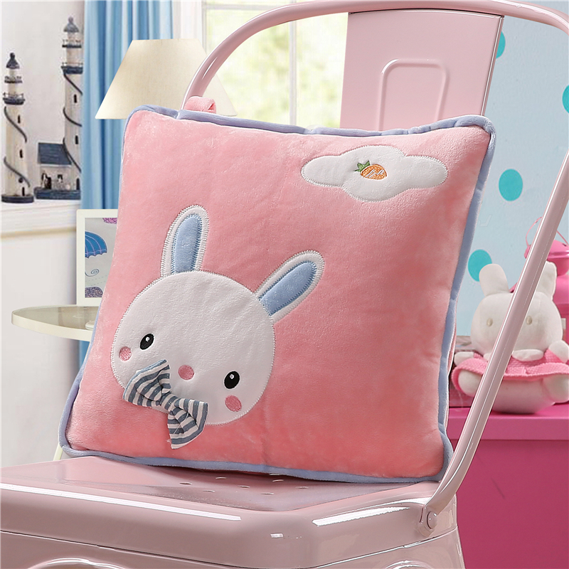 折叠车载抱枕被子两用珊瑚绒抱枕毯子多功能车上靠垫枕头空调毯子