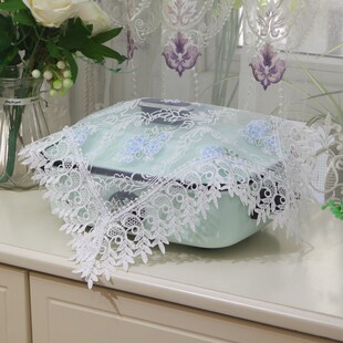 茶具盖布防尘布茶盘茶杯水杯防灰盖巾圆形长方形蕾丝茶道家用遮布