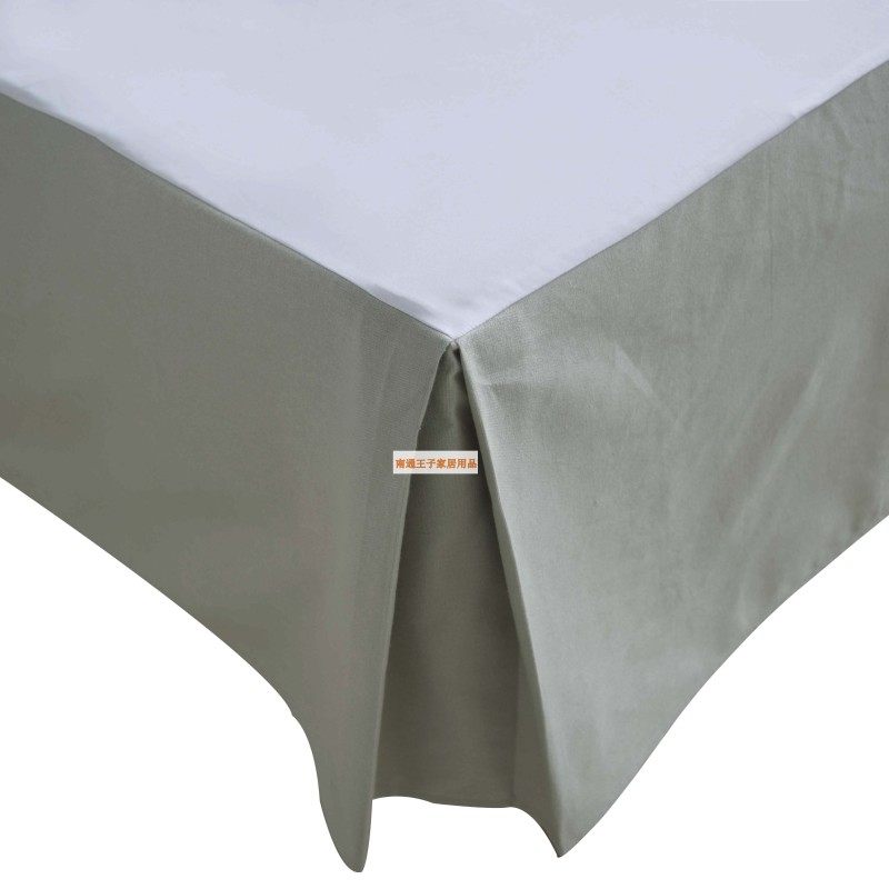 可定制颜色尺寸高档涤棉帆布防滑床裙宾馆酒店专用床裙工厂直营店