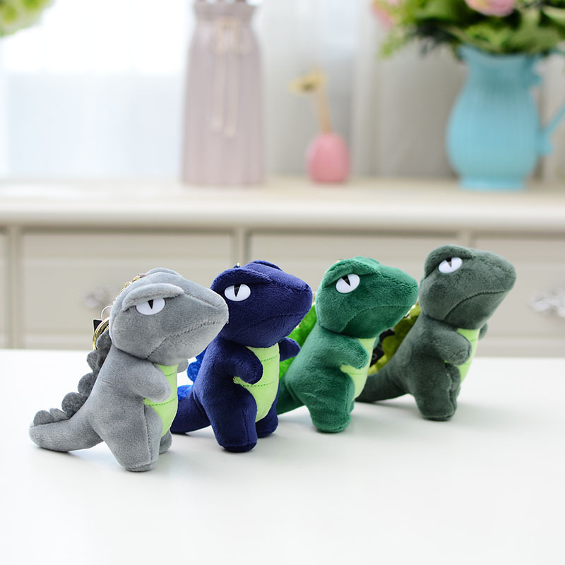 创意恐龙钥匙扣毛绒玩具霸王龙娃娃公仔书包小挂件韩国挂饰女礼物