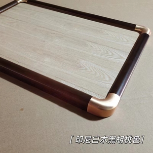 实木铜角画框新中式书法框正方形50*50相框大尺寸字画框支持定制