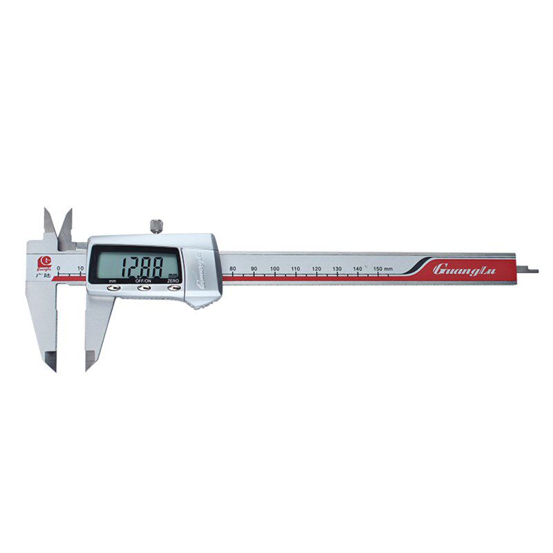 广陆数显卡尺高精度0-150mm不锈钢双爪原点防水数字游标尺不锈钢