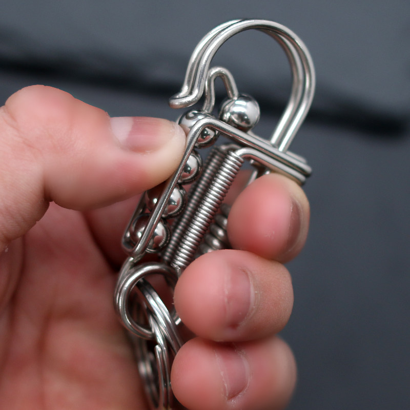 手工不锈钢小鸟扣创意金属男士汽车钥匙挂件不锈钢圈扣个性锁匙扣,节庆用品/礼品,钥匙扣,淘宝优惠券,粉丝福利购,淘宝优惠卷