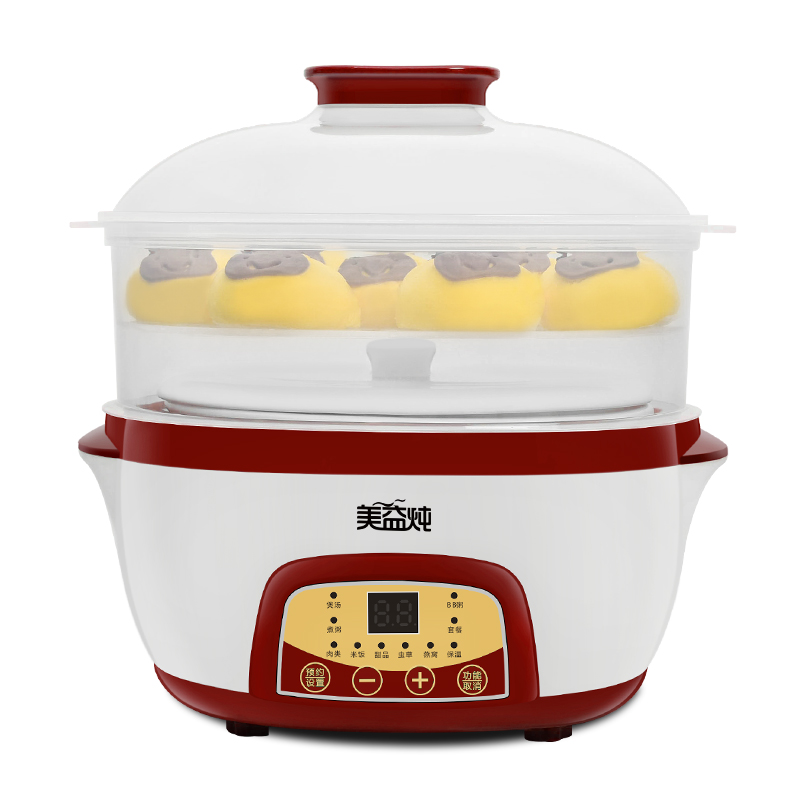 美益炖全自动隔水电炖锅陶瓷电炖盅小熬煮粥锅煲汤神器家用1-2人3