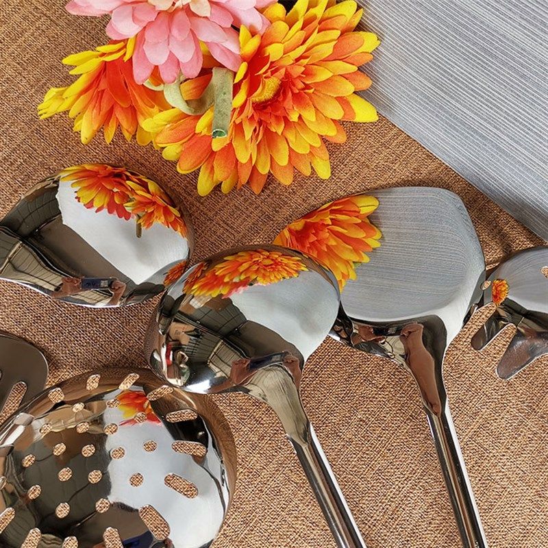 陶瓷不锈钢组合厨具用品大漏勺饭勺粥勺煎铲锅铲面扒炒菜加厚实用,厨房/烹饪用具,汤勺,淘宝优惠券,粉丝福利购,淘宝优惠卷