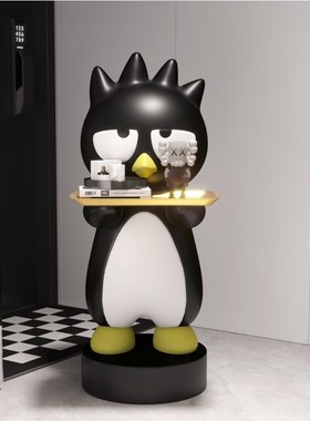 酷企鹅落地摆件电视柜客厅沙发旁边艺术大型装饰网红大号创意迎宾
