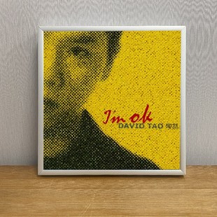 陶喆周边 音乐专辑封面图案油画风 黑色柳丁太美丽10寸摆台装饰画