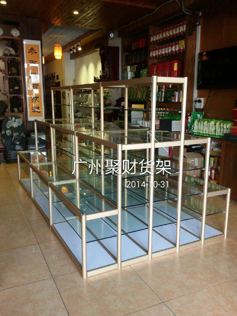 精品玻璃柜台/首饰柜台/手机展柜/珠宝柜台/花瓶柜台//花店货架