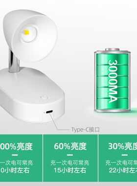 射灯免接线免打孔充电式家用走廊楼梯背景墙磁吸免布线遥控led灯