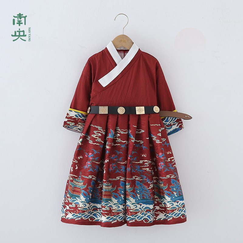 飞鱼服儿童古装明朝锦衣卫汉服男童长袍男孩武侠高端中国风春秋季