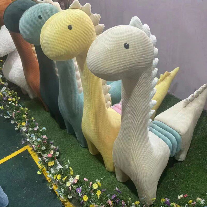 圈圈恐龙凳子创意椅家用客厅动物凳个性儿童坐凳卡通造型动物装饰