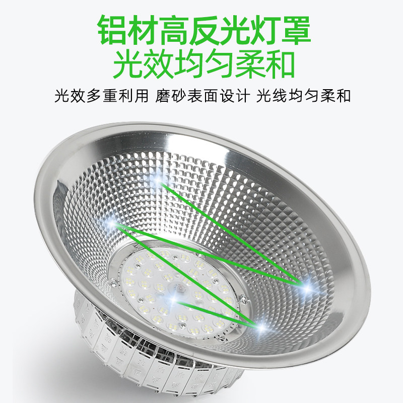 亚明led工矿灯100w200w300w超亮工业厂房车间仓库球场室内照明灯,家装灯饰光源,工矿灯具,淘宝优惠券,粉丝福利购,淘宝优惠卷