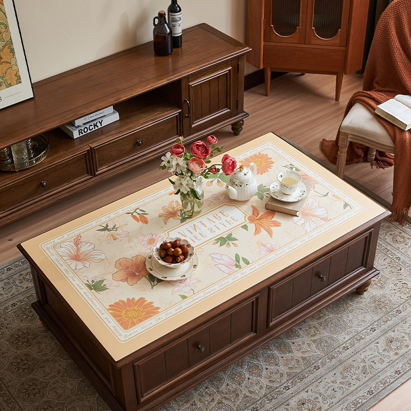 防水防油茶几桌布轻奢免洗防烫隔热皮革桌垫高级感家用餐桌茶几垫,居家布艺,桌布,淘宝优惠券,粉丝福利购,淘宝优惠卷